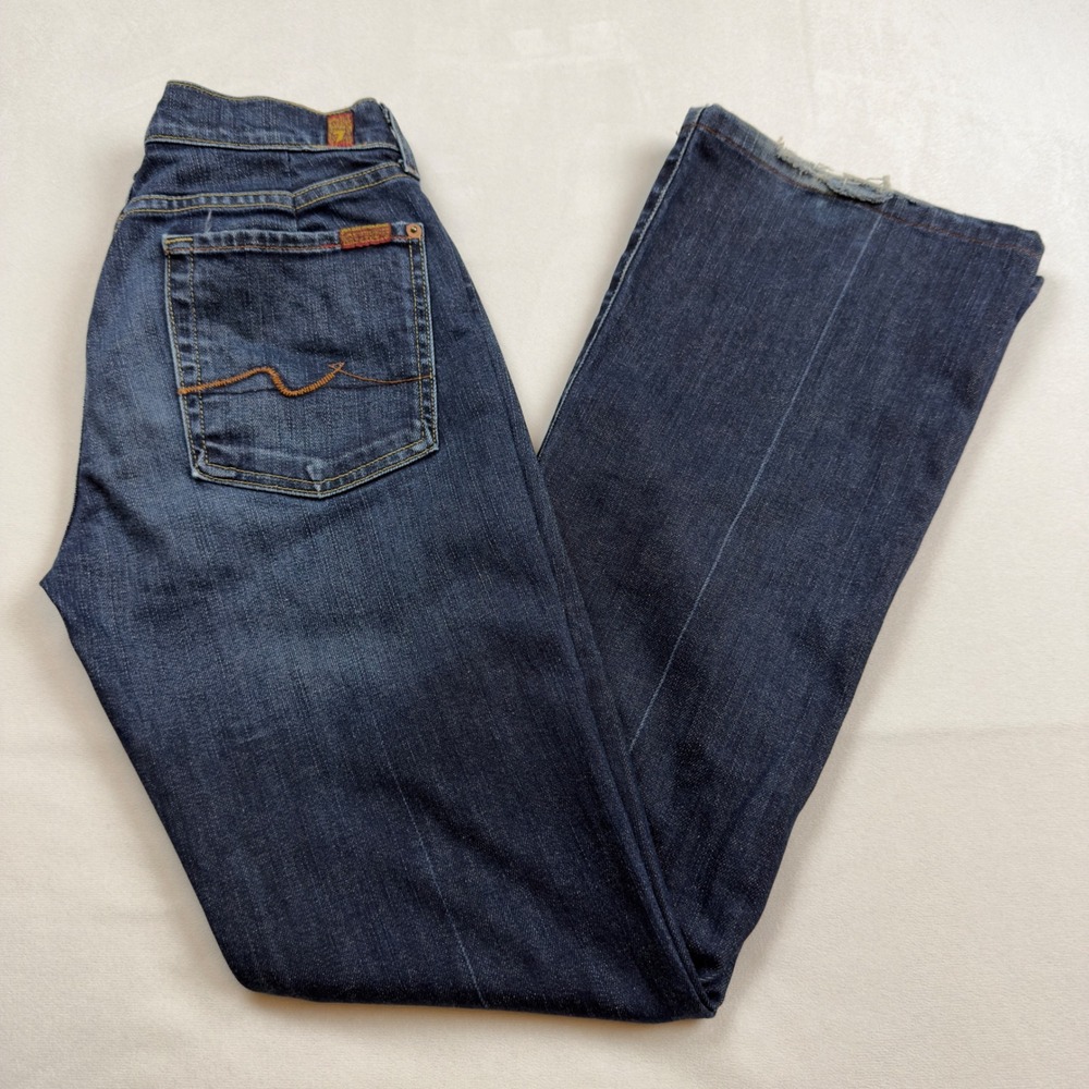 7 For All Mankind Flare Jeans Dark Wash Blue Size 31 U076163U-163U Made in USA
